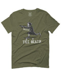 VICES AND VIRTUES Skateboarding OR DIE Skull Skate Gun Till Death For men T Shirt