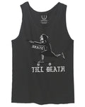 VICES AND VIRTUES Skateboarding OR DIE Skull Skate Gun Till Death men's Tank Top