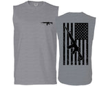 VICES AND VIRTUES Second Amendment Support American Flag Gun ar 15 Rights men Muscle Tank Top sleeveless t shirt