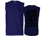 VICES AND VIRTUES Second Amendment Support American Flag Gun ar 15 Rights men Muscle Tank Top sleeveless t shirt