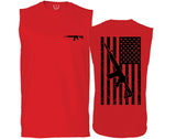VICES AND VIRTUES Second Amendment Support American Flag Gun ar 15 Rights men Muscle Tank Top sleeveless t shirt