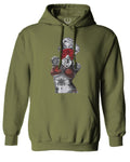 Marilyn Monroe Gangster Cool Graphic Hipster Red Roses Summer Sweatshirt Hoodie
