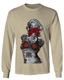 Marilyn Monroe Gangster Cool Graphic Hipster Red Roses Summer mens Long sleeve t shirt