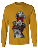 Marilyn Monroe Gangster Cool Graphic Hipster Red Roses Summer mens Long sleeve t shirt