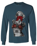 Marilyn Monroe Gangster Cool Graphic Hipster Red Roses Summer mens Long sleeve t shirt