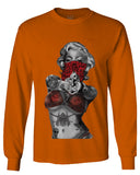 Marilyn Monroe Gangster Cool Graphic Hipster Red Roses Summer mens Long sleeve t shirt