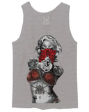 Marilyn Monroe Gangster Cool Graphic Hipster Red Roses Summer men's Tank Top