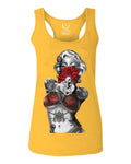 Marilyn Monroe Gangster Cool Graphic Hipster Red Roses Summer  women's Tank Top sleeveless Racerback