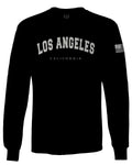 Los Angeles California Cali LA Retro Fonts mens Long sleeve t shirt