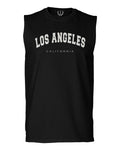 Los Angeles California Cali LA Retro Fonts men Muscle Tank Top sleeveless t shirt