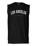 Los Angeles California Cali LA Retro Fonts men Muscle Tank Top sleeveless t shirt