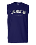 Los Angeles California Cali LA Retro Fonts men Muscle Tank Top sleeveless t shirt