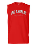 Los Angeles California Cali LA Retro Fonts men Muscle Tank Top sleeveless t shirt