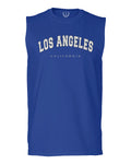 Los Angeles California Cali LA Retro Fonts men Muscle Tank Top sleeveless t shirt