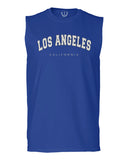 Los Angeles California Cali LA Retro Fonts men Muscle Tank Top sleeveless t shirt