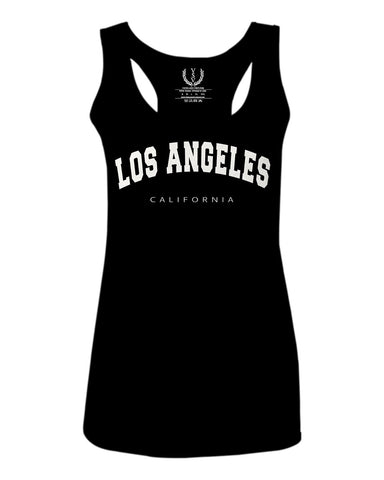 Los Angeles California Cali LA Retro Fonts  women's Tank Top sleeveless Racerback