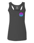 Front and Back Vaporwave Palm Trees Aesthetics Art Beach surf Sunset  women's Tank Top sleeveless Racerback