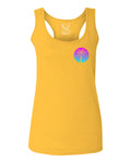 Front and Back Vaporwave Palm Trees Aesthetics Art Beach surf Sunset  women's Tank Top sleeveless Racerback