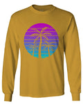 Vaporwave Palm Trees Aesthetics Art Beach surf Sunset mens Long sleeve t shirt