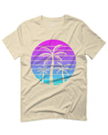 Vaporwave Palm Trees Aesthetics Art Beach surf Sunset For men T Shirt