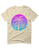 Vaporwave Palm Trees Aesthetics Art Beach surf Sunset For men T Shirt