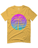 Vaporwave Palm Trees Aesthetics Art Beach surf Sunset For men T Shirt