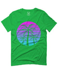 Vaporwave Palm Trees Aesthetics Art Beach surf Sunset For men T Shirt