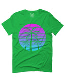 Vaporwave Palm Trees Aesthetics Art Beach surf Sunset For men T Shirt