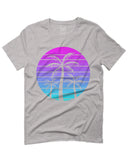 Vaporwave Palm Trees Aesthetics Art Beach surf Sunset For men T Shirt