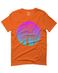 Vaporwave Palm Trees Aesthetics Art Beach surf Sunset For men T Shirt
