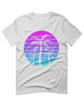 Vaporwave Palm Trees Aesthetics Art Beach surf Sunset For men T Shirt