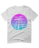 Vaporwave Palm Trees Aesthetics Art Beach surf Sunset For men T Shirt