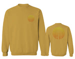 Front and Back Vintage Retro Palm Trees Beach Sunset Tropical Summer Vacation men's Crewneck Sweatshirt
