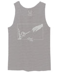 Aesthetic Good Vibe Bones Hand Shaka Cool Vintage Hipster Graphic Michelangelo Art men's Tank Top