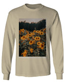 Aesthetic Cute Floral Sunflower Botanical Print Graphic Fashion mens Long sleeve t shirt