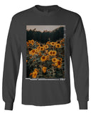 Aesthetic Cute Floral Sunflower Botanical Print Graphic Fashion mens Long sleeve t shirt