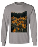 Aesthetic Cute Floral Sunflower Botanical Print Graphic Fashion mens Long sleeve t shirt