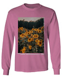 Aesthetic Cute Floral Sunflower Botanical Print Graphic Fashion mens Long sleeve t shirt