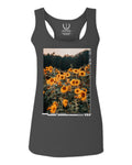 Aesthetic Cute Floral Sunflower Botanical Print Graphic Fashion  women's Tank Top sleeveless Racerback