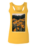 Aesthetic Cute Floral Sunflower Botanical Print Graphic Fashion  women's Tank Top sleeveless Racerback