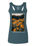 Aesthetic Cute Floral Sunflower Botanical Print Graphic Fashion  women's Tank Top sleeveless Racerback