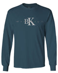 BK Brooklyn Street WEAR NYC New York Cool Fonts mens Long sleeve t shirt