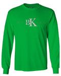 BK Brooklyn Street WEAR NYC New York Cool Fonts mens Long sleeve t shirt