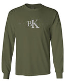 BK Brooklyn Street WEAR NYC New York Cool Fonts mens Long sleeve t shirt