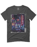 Aesthetic Japanese City Vaporwave Art Cyberpunk Retro Street wear For men T Shirt