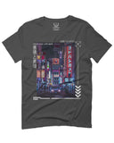 Aesthetic Japanese City Vaporwave Art Cyberpunk Retro Street wear For men T Shirt