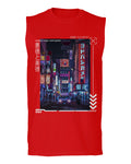 Aesthetic Japanese City Vaporwave Art Cyberpunk Retro Street wear men Muscle Tank Top sleeveless t shirt
