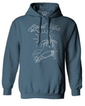 Good Vibe Summer Vintage Retro Beach surf Palm Tree Vacation Skeleton Sweatshirt Hoodie