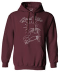 Good Vibe Summer Vintage Retro Beach surf Palm Tree Vacation Skeleton Sweatshirt Hoodie