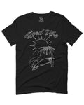Good Vibe Summer Vintage Retro Beach surf Palm Tree Vacation Skeleton For men T Shirt